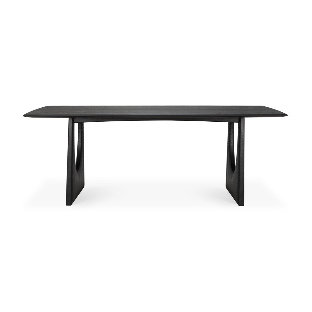 Geometric Dining Table - Black Oak