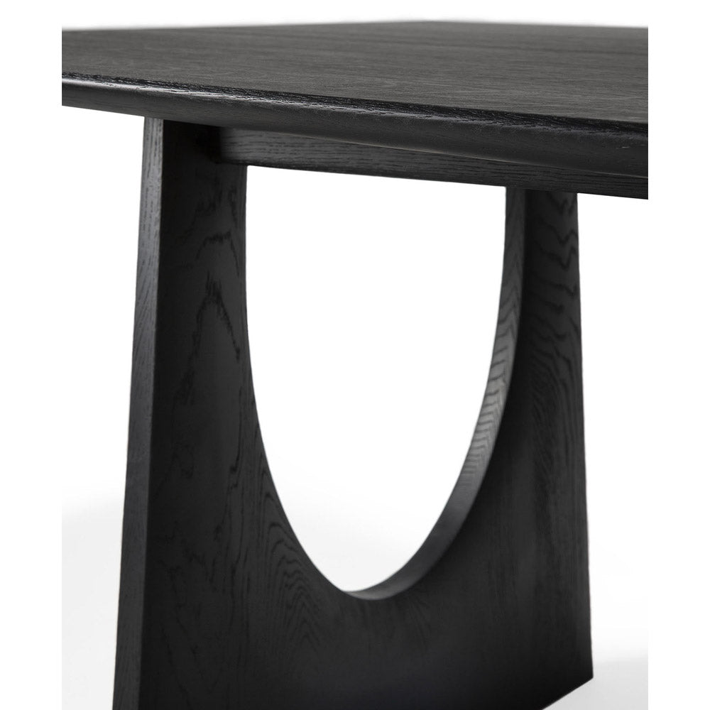 Geometric Dining Table - Black Oak