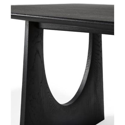 Geometric Dining Table - Black Oak