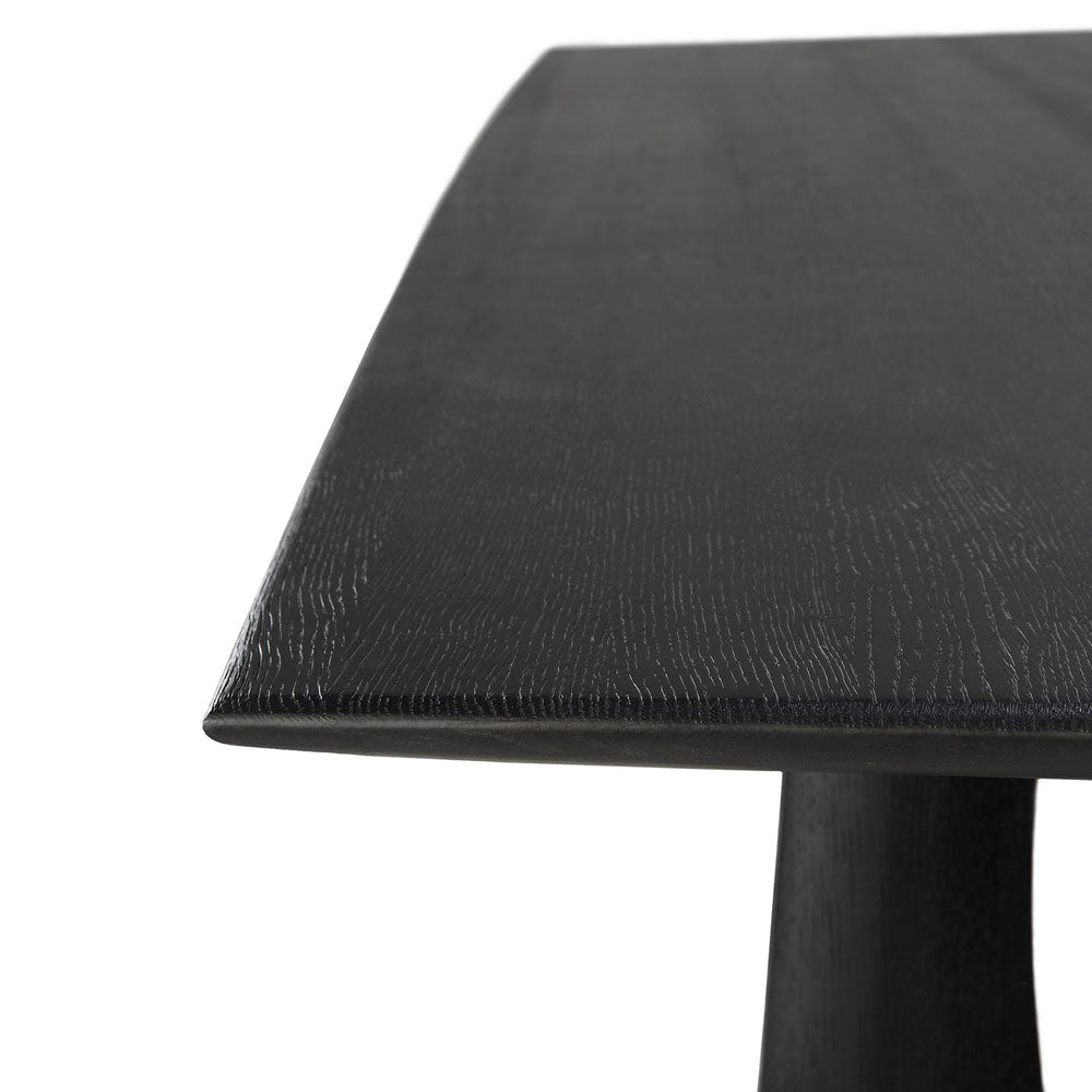 Geometric Dining Table - Black Oak