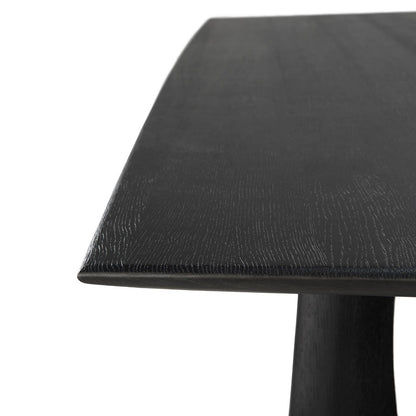 Geometric Dining Table - Black Oak