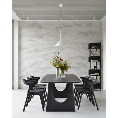Geometric Dining Table - Black Oak