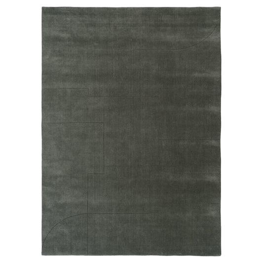 Geometric Maze Rug - Moss