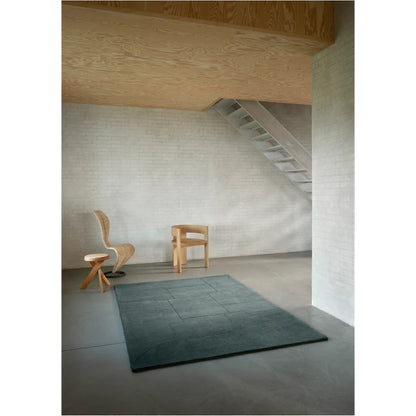 Geometric Maze Rug - Moss