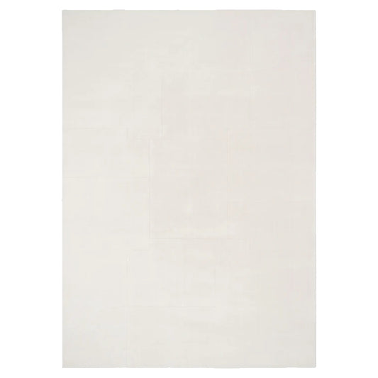 Geometric Maze Rug - White