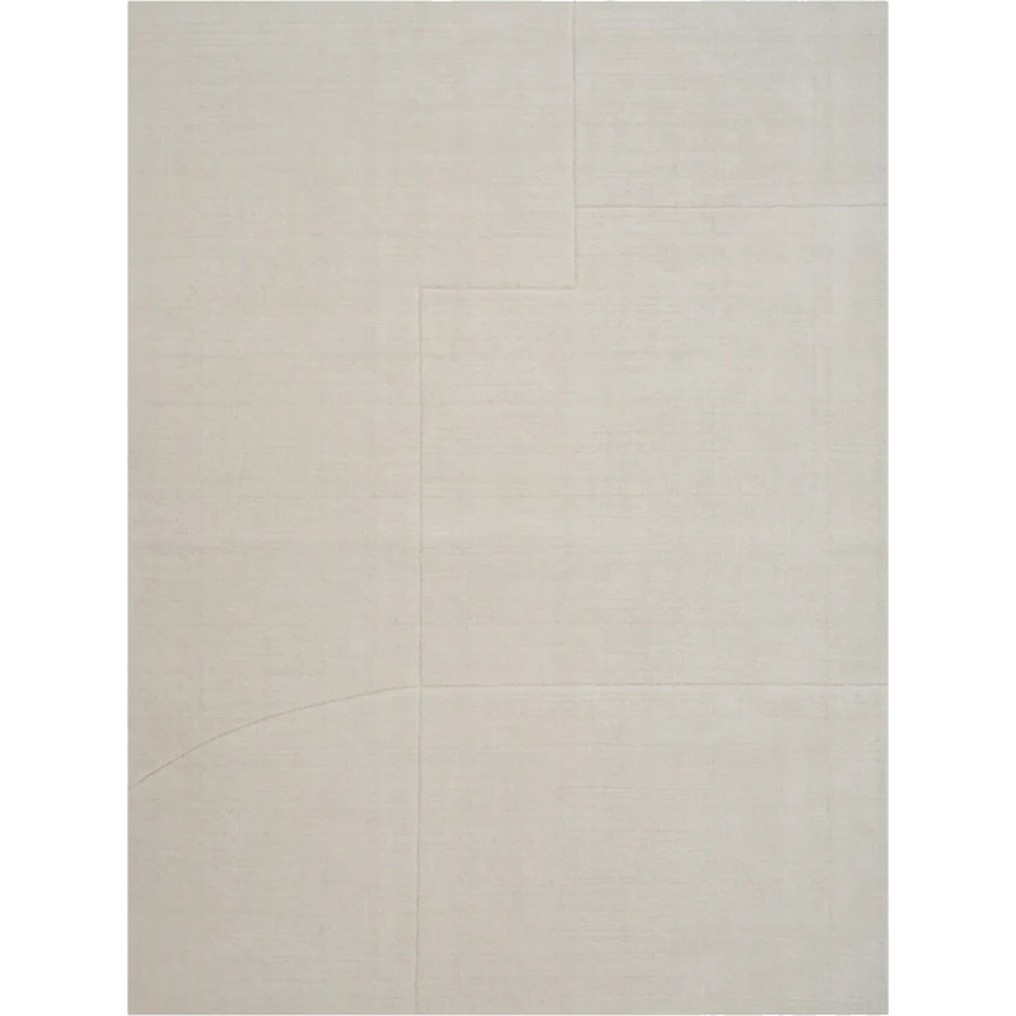 Geometric Maze Rug - White