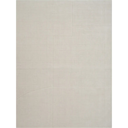 Geometric Maze Rug - White