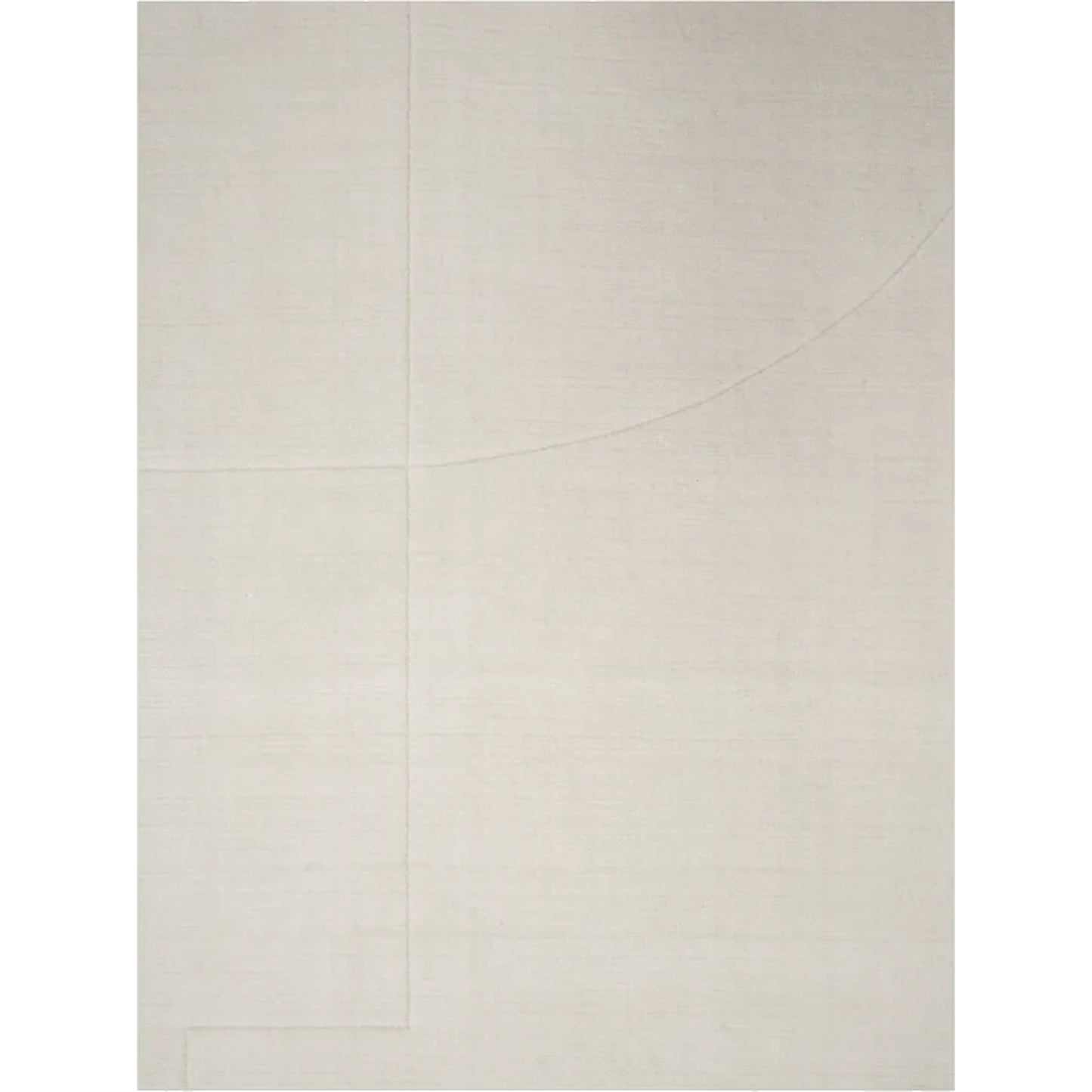 Geometric Maze Rug - White