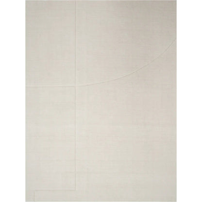 Geometric Maze Rug - White