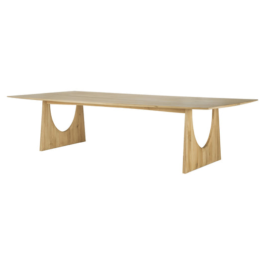 Geometric Meeting Table - Oak, With Wire Management Boxes