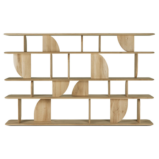 Geometric Rack Bookcase - Oak