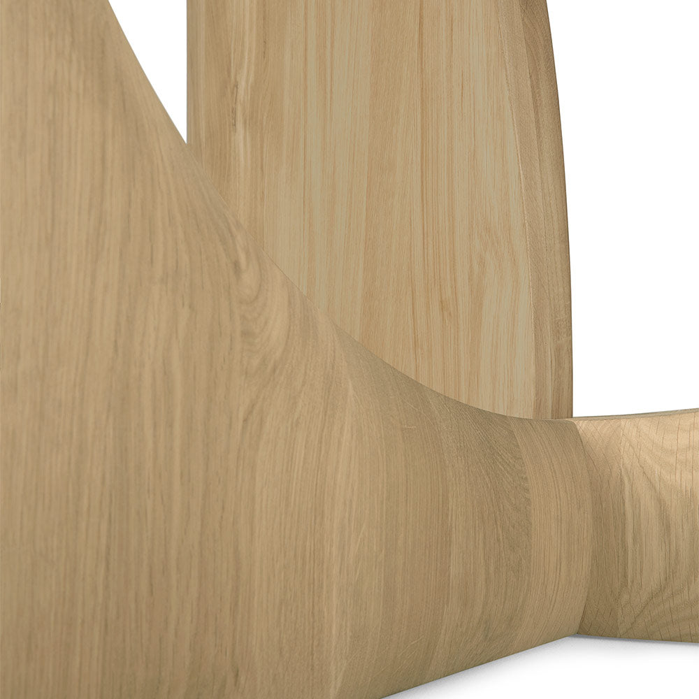 Geometric Round Dining Table - Oak