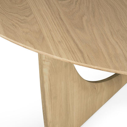 Geometric Round Dining Table - Oak