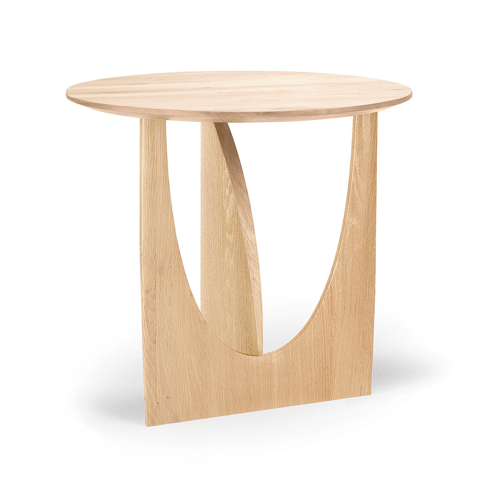 Geometric Side Table - Oak
