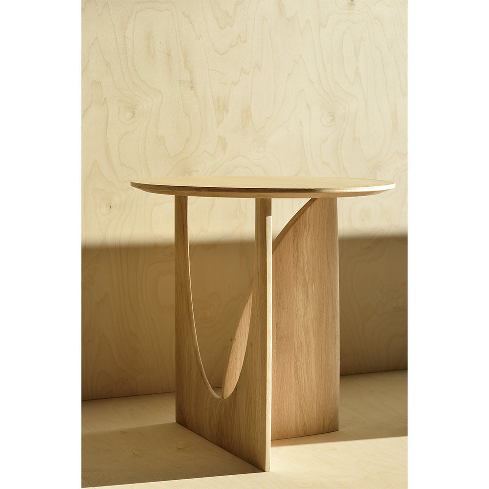 Geometric Side Table - Oak