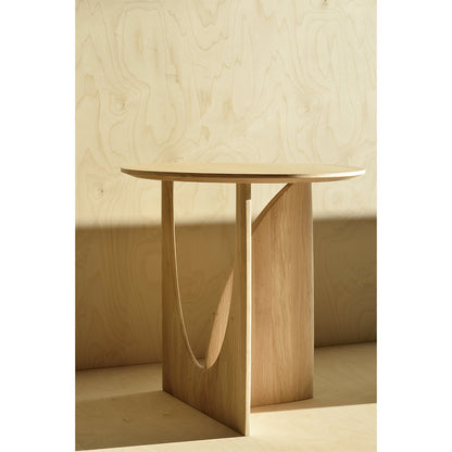 Geometric Side Table - Oak