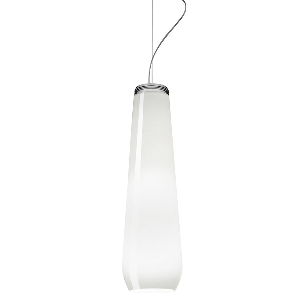 Glass Drop Pendant - White
