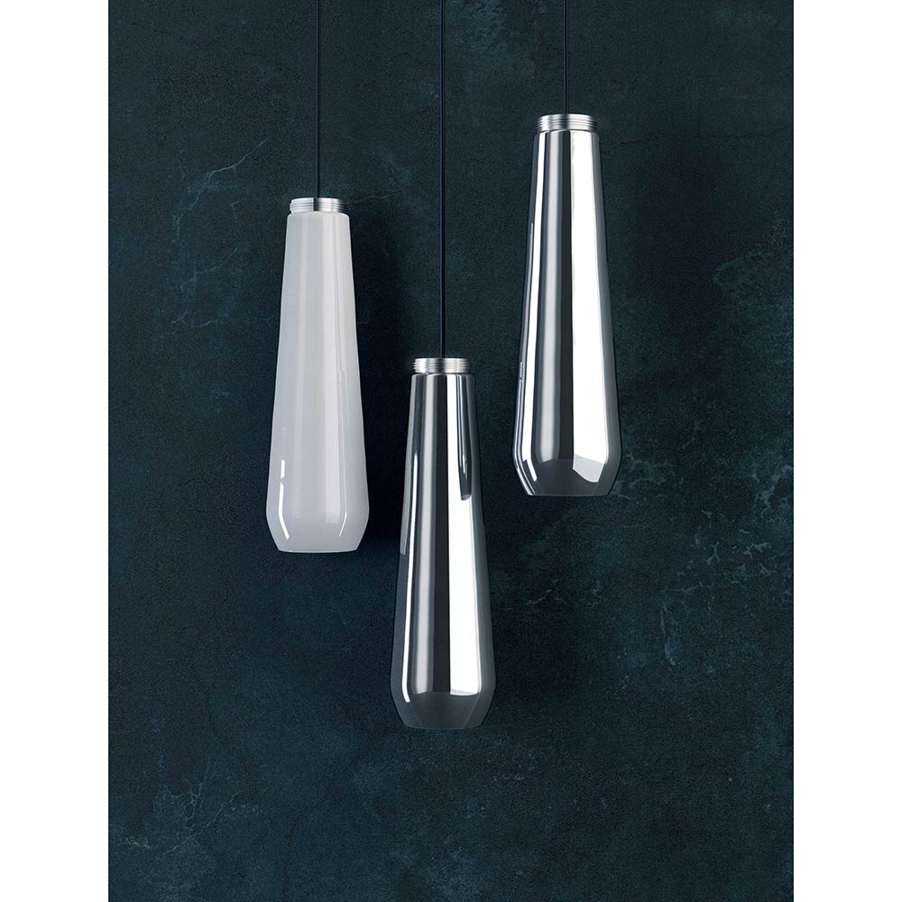 Glass Drop Pendant - White