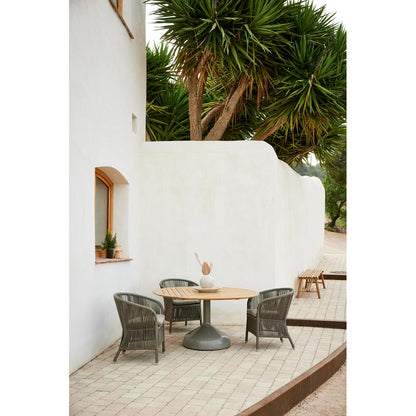 Glaze Dining Table - Multi Color Ceramic Top, Taupe Aluminum Base