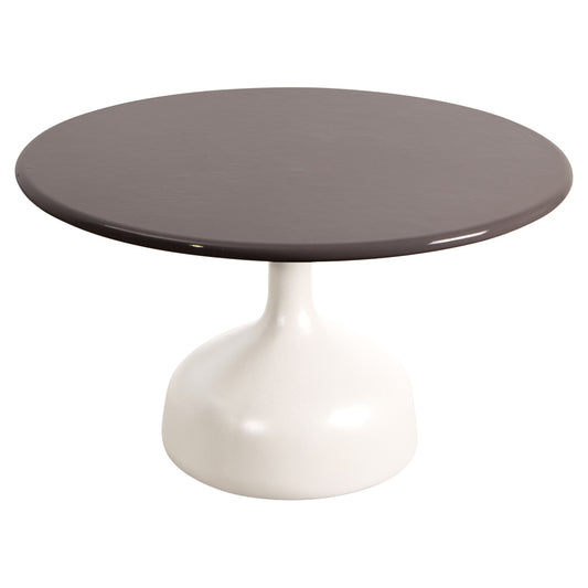 Glaze Large Coffee Table - Taupe Lava Stone Top, Sand Aluminum Base