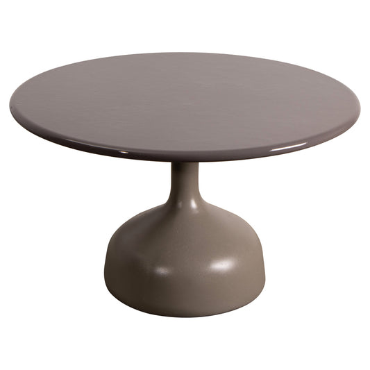Glaze Large Coffee Table - Taupe Lava Stone Top, Taupe Aluminum Base