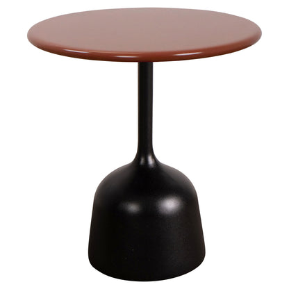 Glaze Small Coffee Table - Desert Red Aluminum Top, Lava Gray Aluminum Base