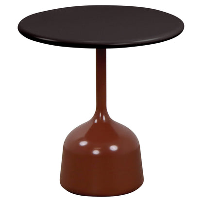 Glaze Small Coffee Table - Lava Gray Aluminum Top, Desert Red Aluminum Base