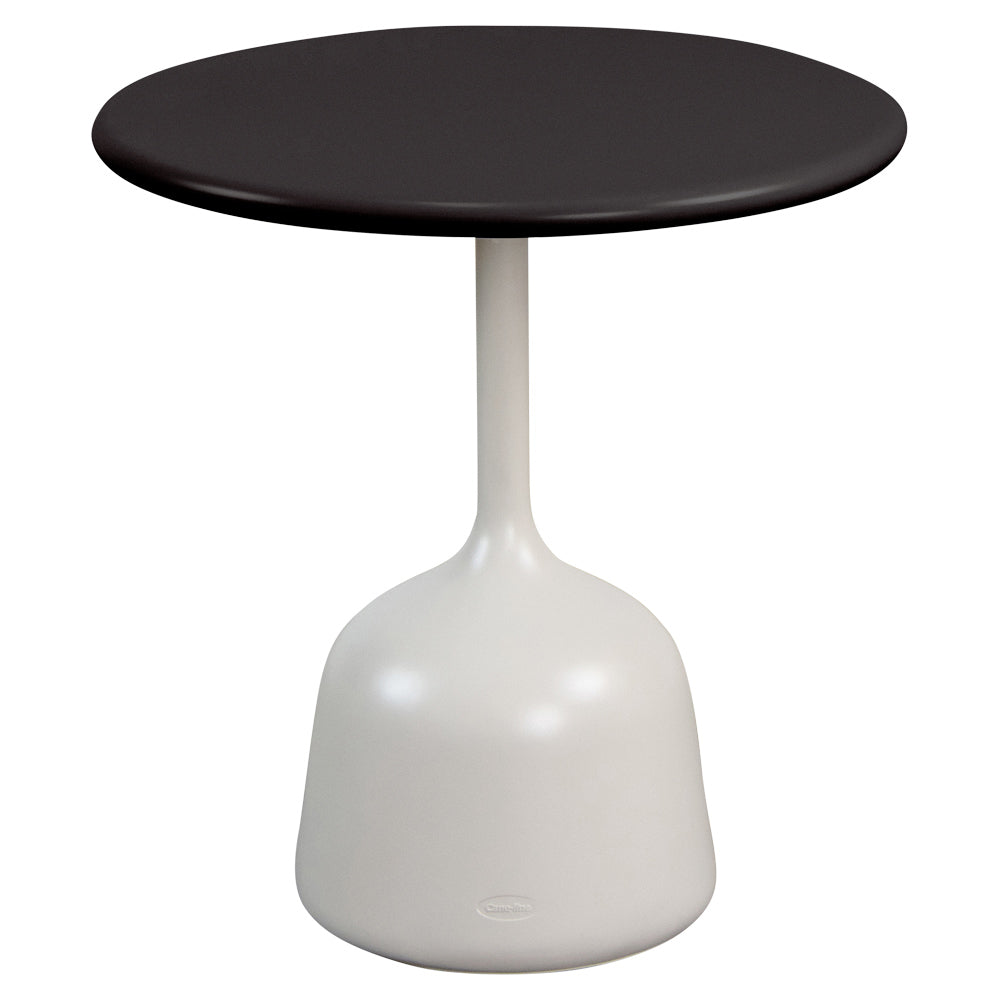 Glaze Small Coffee Table - Lava Gray Aluminum Top, Sand Aluminum Base