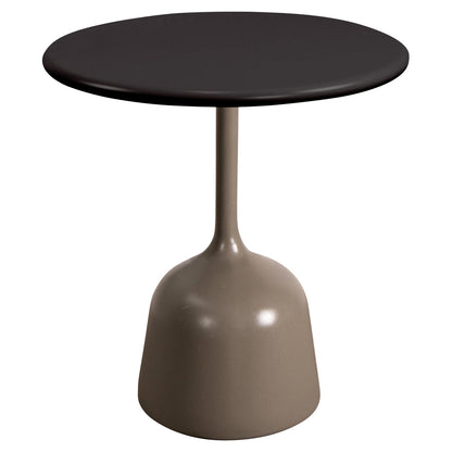 Glaze Small Coffee Table - Lava Gray Aluminum Top, Taupe Aluminum Base