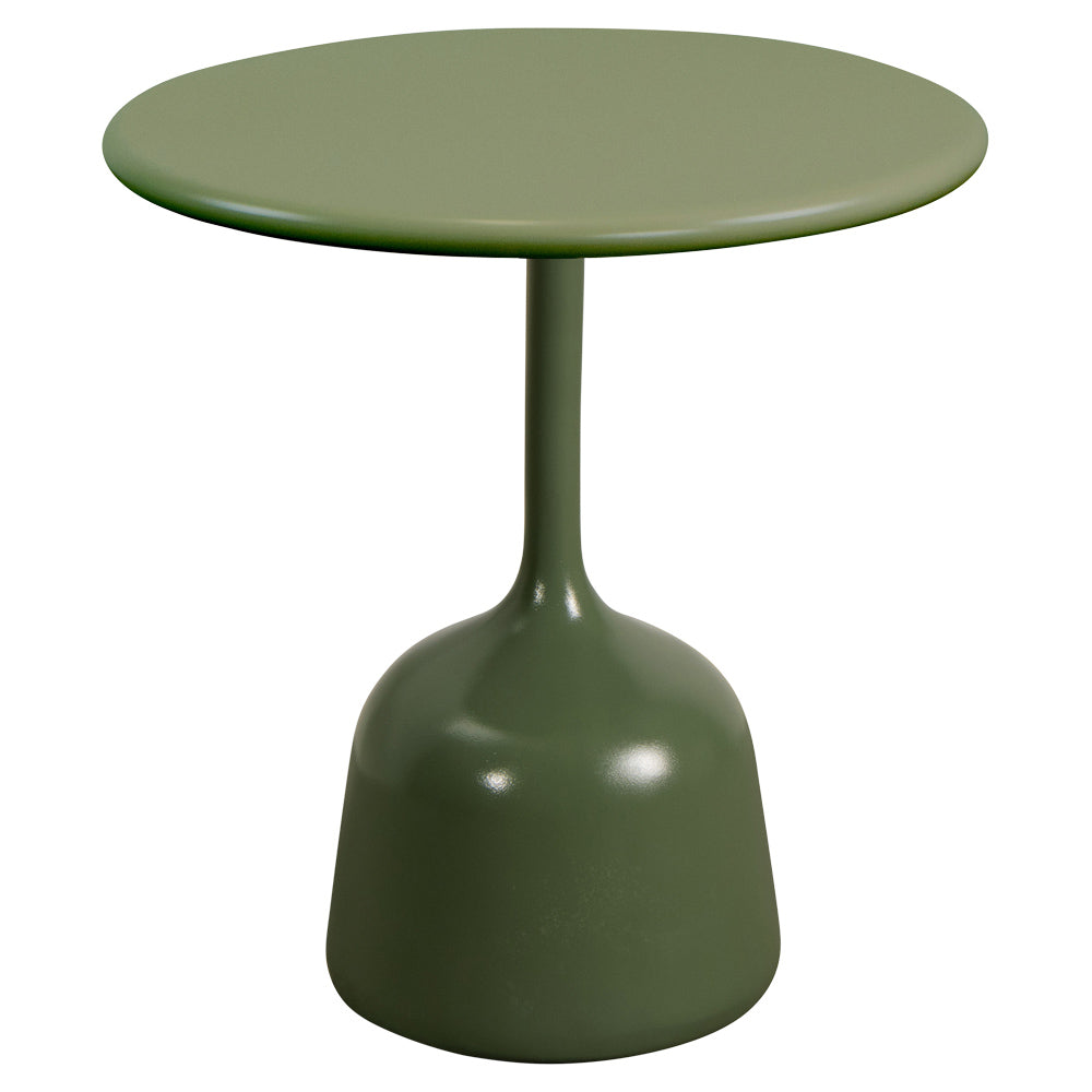 Glaze Small Coffee Table - Olive Green Aluminum Top, Olive Green Aluminum Base