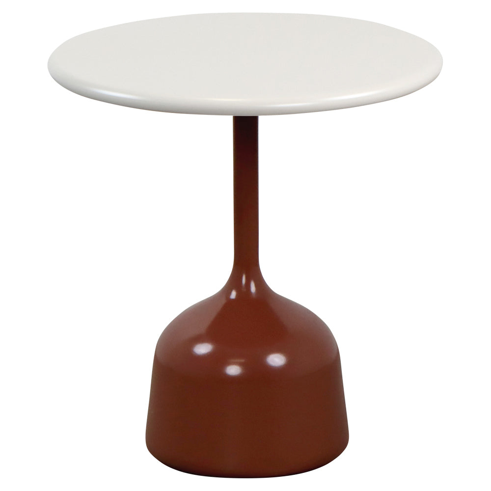 Glaze Small Coffee Table - Sand Aluminum Top, Desert Red Aluminum Base