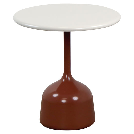Glaze Small Coffee Table - Sand Aluminum Top, Desert Red Aluminum Base