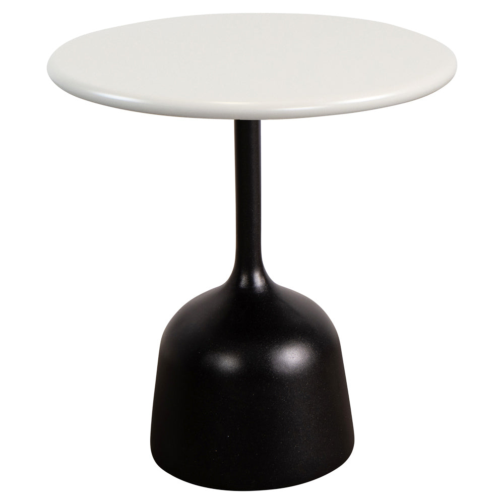 Glaze Small Coffee Table - Sand Aluminum Top, Lava Gray Aluminum Base