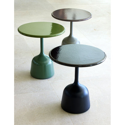 Glaze Small Coffee Table - Sand Aluminum Top, Lava Gray Aluminum Base