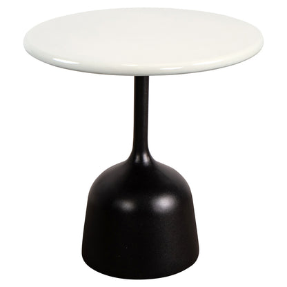 Glaze Small Coffee Table - Sand Lava Stone Top, Lava Gray Aluminum Base