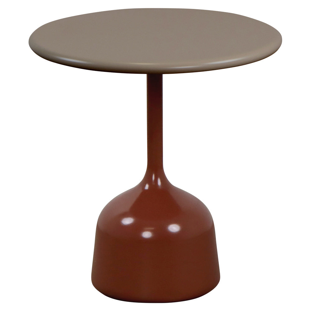 Glaze Small Coffee Table - Taupe Aluminum Top, Desert Red Aluminum Base