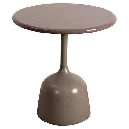 Glaze Small Coffee Table - Taupe Lava Stone Top, Taupe Aluminum Base