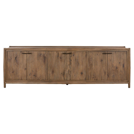 Glenview 6 Door Sideboard - Weathered Oak Veneer