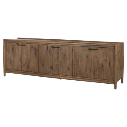 Glenview 6 Door Sideboard - Weathered Oak Veneer