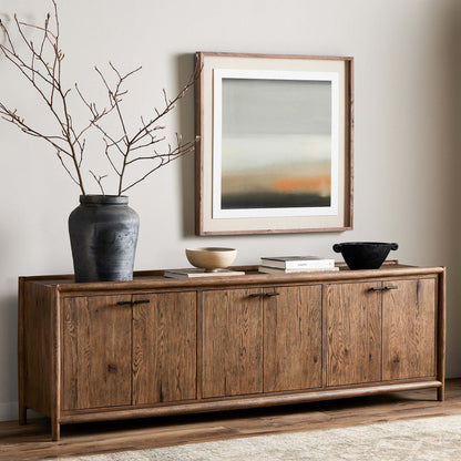 Glenview 6 Door Sideboard - Weathered Oak Veneer