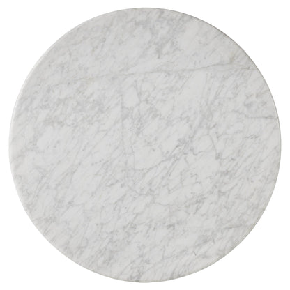 Goetz Bistro Table - Honed White Marble