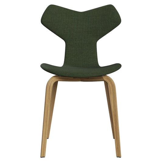 Grand Prix Fully Upholstered Chair - Wooden Base