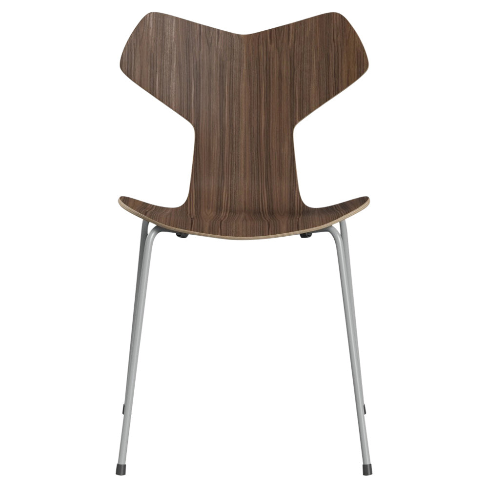 Grand Prix Unupholstered Chair - Natural Veneer, Steel Base