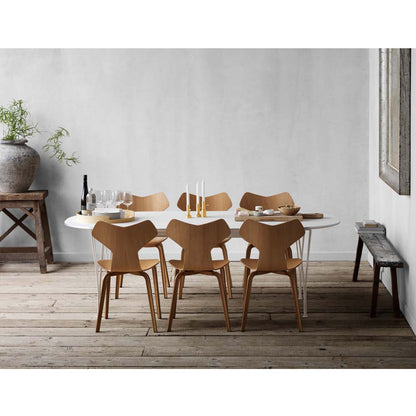 Grand Prix Unupholstered Chair - Natural Veneer, Wooden Base