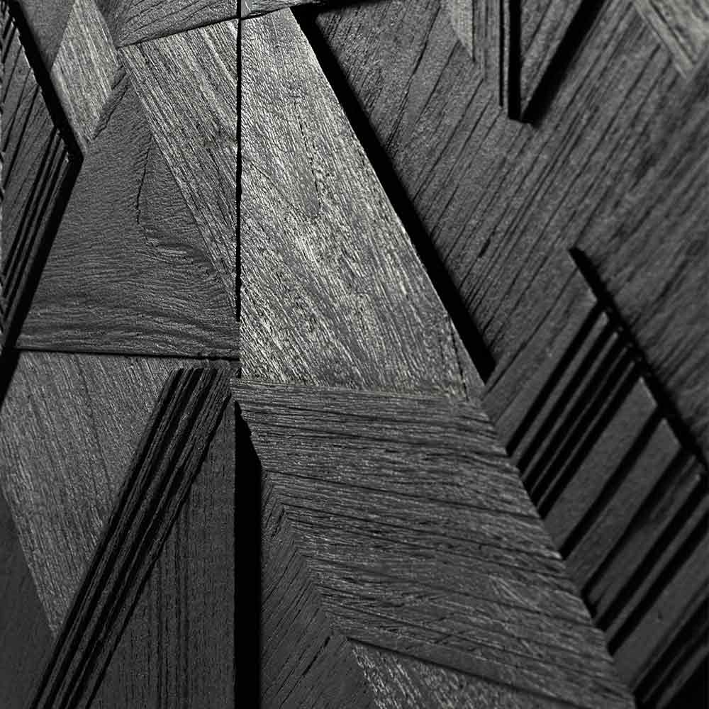 Graphic Sideboard - 4 Doors - Black Teak