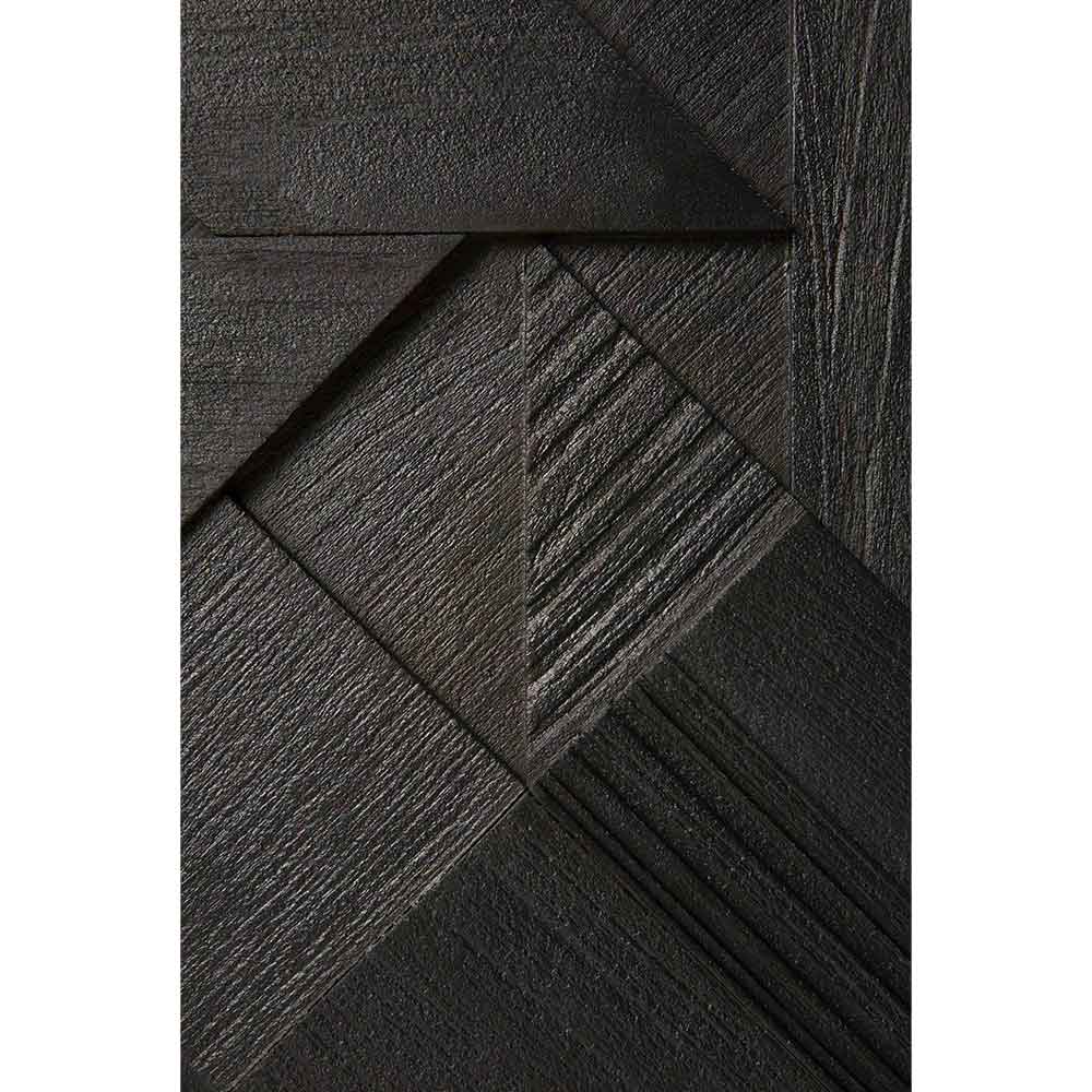 Graphic TV Cupboard - Black Teak, 1 Drawer