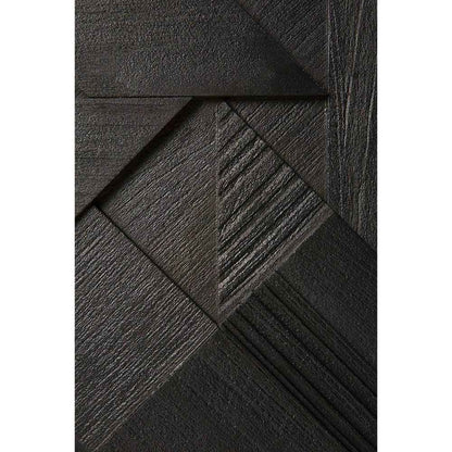 Graphic TV Cupboard - Black Teak, 1 Drawer