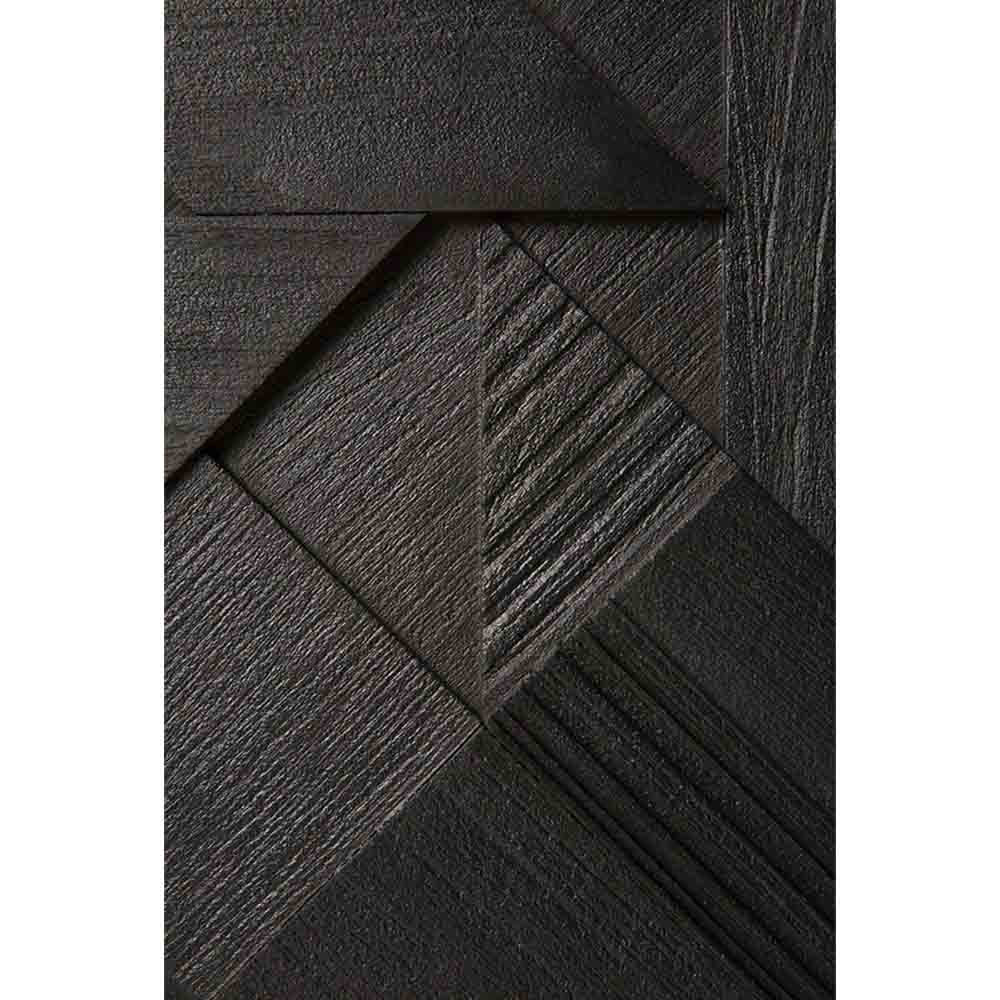 Graphic TV Cupboard - Black Teak, 2 Drawers