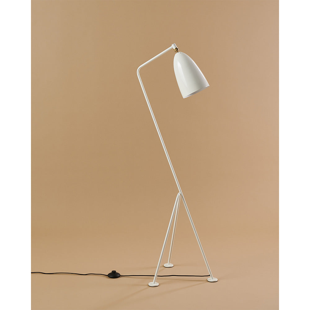 Grashoppa Floor Lamp - Alabaster White Glossy