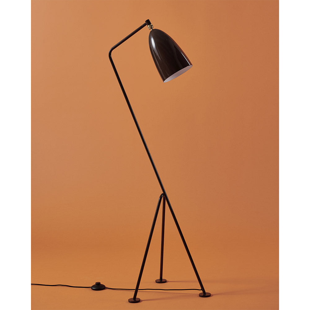 Grashoppa Floor Lamp - Walnut Brown Glossy